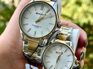 NAVIFORCE Luxury Couple Quartz Watch Set for Men and Women