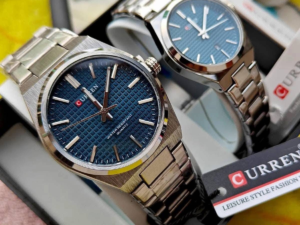 NAVIFORCE Luxury Couple Quartz Watch Set for Men and Women