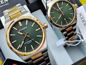 NAVIFORCE Luxury Couple Quartz Watch Set for Men and Women