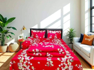 রিচ কালার ফ্লোরাল ৫ পিস কমফোর্টার – কিং সাইজ