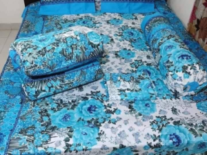 সফট ফেব্রিক ৫ পিস ফ্লোরাল কমফোর্টার – কিং সাইজ