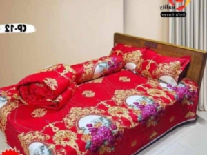 আধুনিক ফ্লোরাল প্রিন্টেড ৫ পিস বেডিং সেট