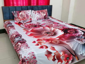 প্রিমিয়াম 3D ফুল ডিজাইন বেড শিট