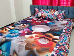 প্রিমিয়াম 3D ফুল ডিজাইন বেড শিট