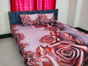 প্রিমিয়াম 3D ফুল ডিজাইন বেড শিট